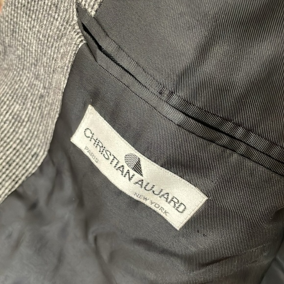 CHRISTIAN AUJARD Men’s 42L Camel Hair Blend Tweed Herringbone Blazer Academia - Picture 5 of 10